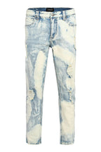 Men's Splatter Bleached Distressed Denim Jeans