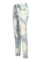 Men's Splatter Bleached Distressed Denim Jeans
