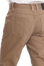 Men's Straight Fit Colored Denim Jeans (Dark Khaki)