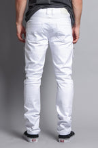 Faded Zipper Cut Cargo Pocket Biker Jeans