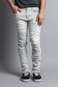 Scribbled Bleach Washed Jeans