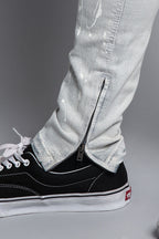 Scribbled Bleach Washed Jeans
