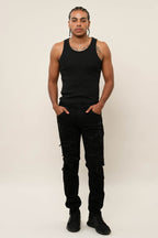 Faded Ripped Repair Denim Jeans