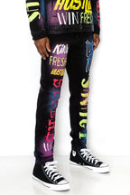 Air Brushed Graffiti Denim Jeans