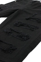 Men's Bootcut Rip & Repaired Colored Jeans