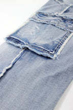 Men's Loose Fit Raw Edge Cargo Jeans