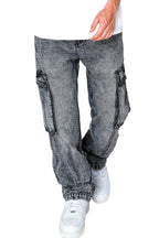 Men's Baggy Fit Cargo Denim Jeans