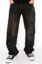 Men's Baggy Fit Cargo Denim Jeans