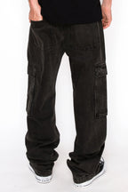 Men's Baggy Fit Cargo Denim Jeans