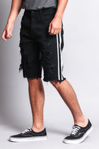 Men's Distressed Tape Shorts