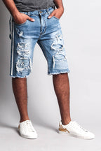 Men's Distressed Tape Shorts