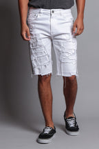 Men's Distressed Tape Shorts