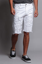 Men's Distressed Tape Shorts