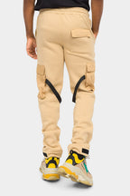 Adjustable Buckle Strap Cargo Sweatpants
