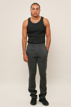 Flared Stacked Fleece Sweat Pants