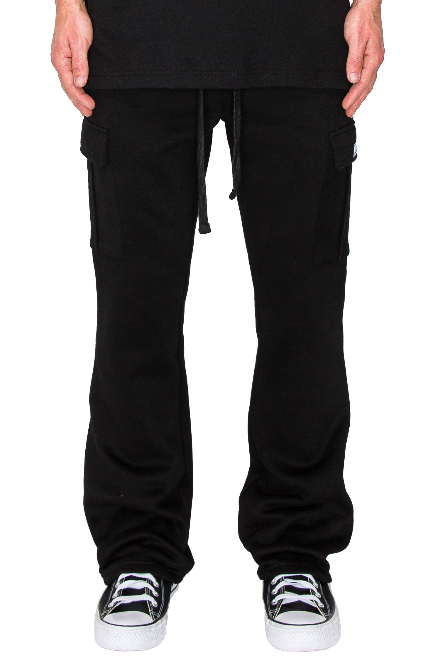 Men's Essential Flared Cargo Fleece Sweat Pants