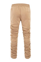 Men's Slim Flare Ruched Fleece Sweat Pants