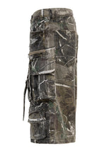 Men's Utility Forest Camo Print Baggy Cargo Shorts