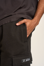 Men's Solid Fleece Heavyweight Cargo Shorts