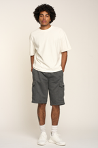 Men's Solid Fleece Heavyweight Cargo Shorts