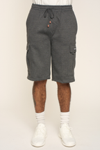 Men's Solid Fleece Heavyweight Cargo Shorts