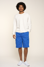 Men's Solid Fleece Heavyweight Cargo Shorts