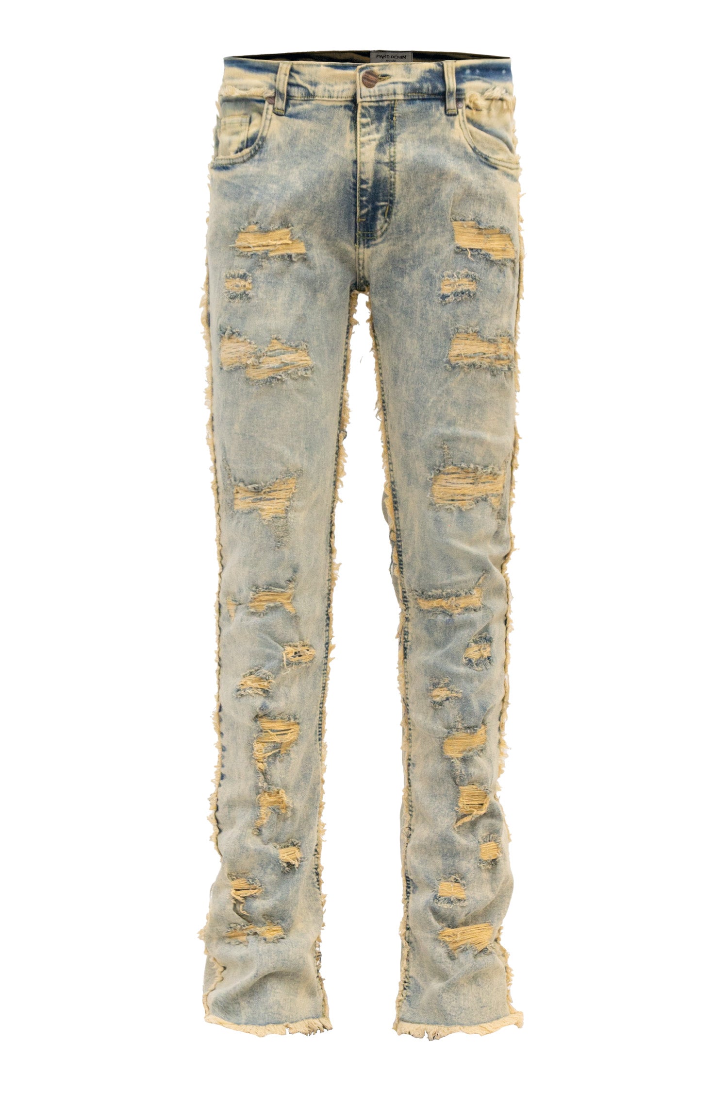 Men's No End Distressed Stacked Denim Jeans