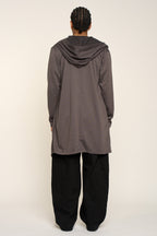 Long Length Drape Cape Cardigan Hoodie