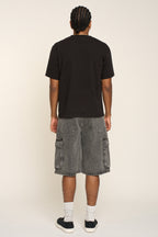 Baggy Fit Cargo Denim Shorts