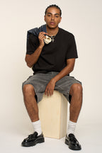 Baggy Fit Cargo Denim Shorts