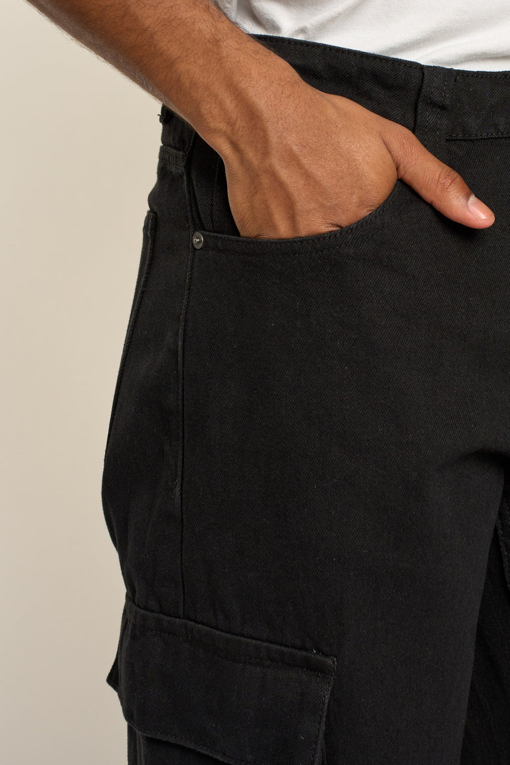 Baggy Fit Cargo Denim Jeans