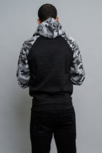 Contrast Raglan Sleeve Pullover Hoodie