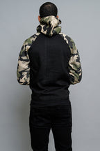 Contrast Raglan Sleeve Pullover Hoodie