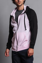 Men's Contrasting Zip Up Hoodie