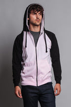 Men's Contrasting Zip Up Hoodie