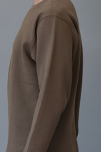 Basic Solid Crew-Neck Sweatshirt