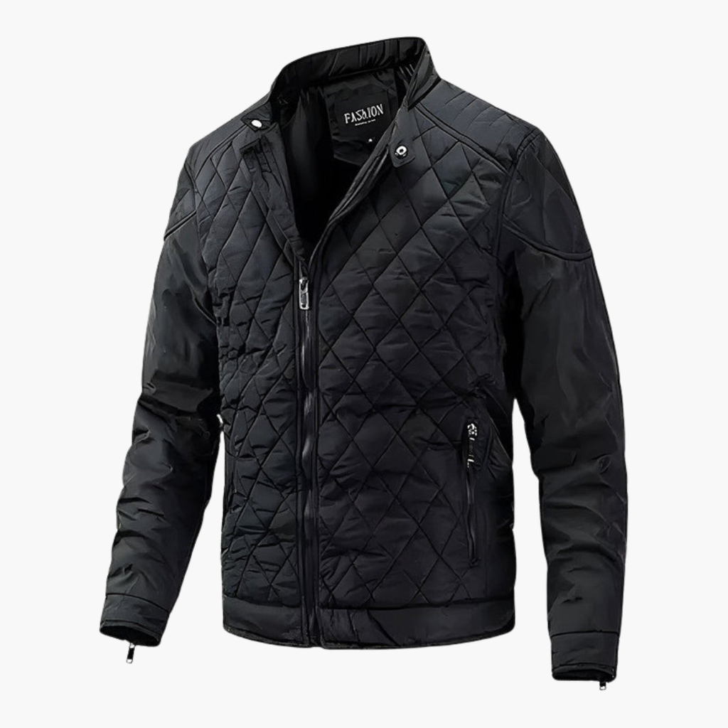 Men's Quilted Padded Zip Jacket