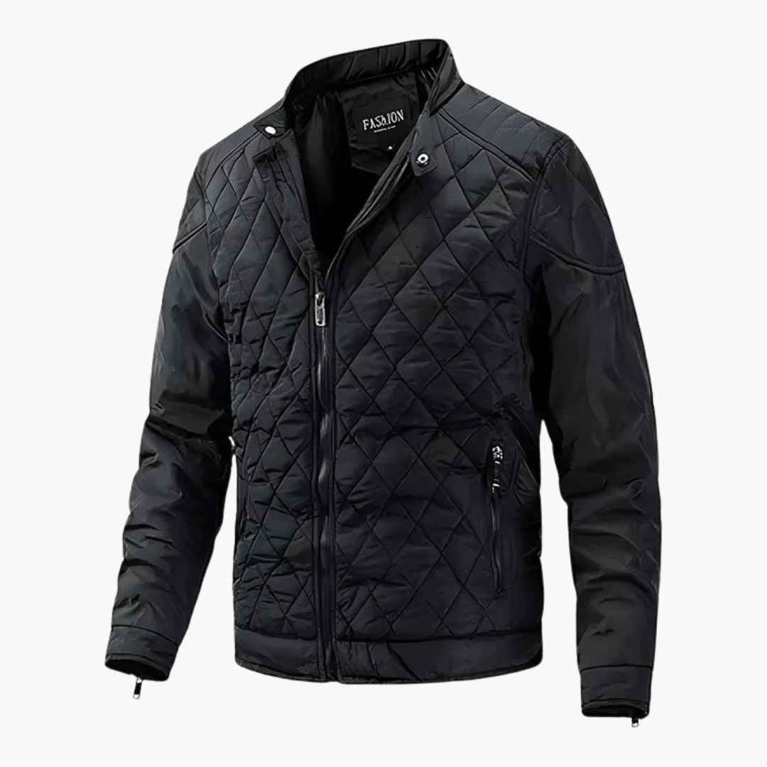 Men's Quilted Padded Zip Jacket