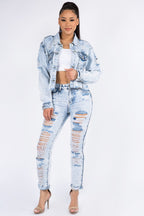 High Waist Acid Wash Mom Jeans