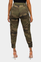 High Waist Cargo Pants with Belt