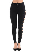 High Waisted Super Stretch Side Cut Out Skinny Pants