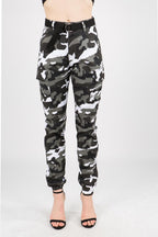 Essential High Waist Camo Cargo Joggers