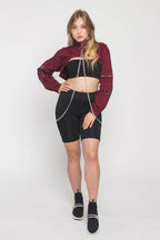 Cropped Shirt Jacket with Chains
