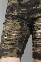 Double Sided Distressed Shorts