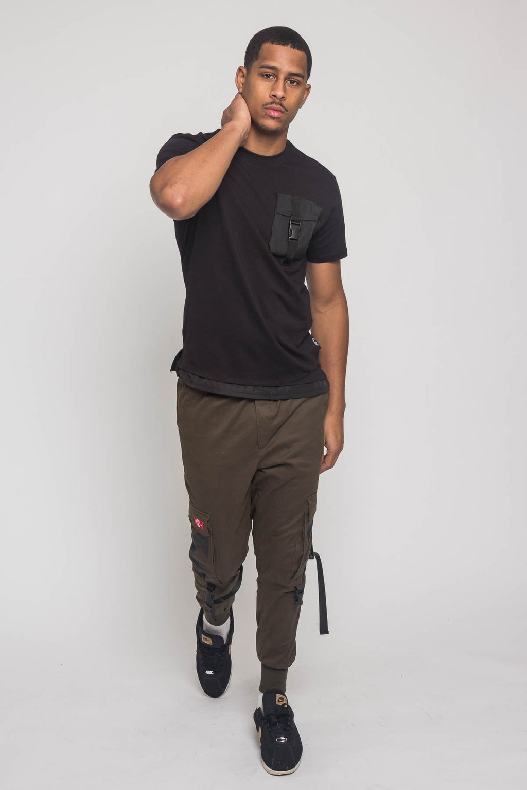 3D Buckled Pocket T-Shirt