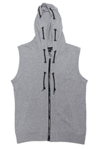 Eyelet Sleeveless Contrast Hoodie