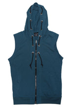 Eyelet Sleeveless Contrast Hoodie
