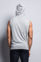 Eyelet Sleeveless Contrast Hoodie