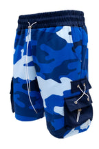 Men's Full Camo Sweat Cargo Shorts