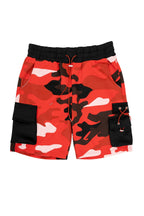 Men's Full Camo Sweat Cargo Shorts